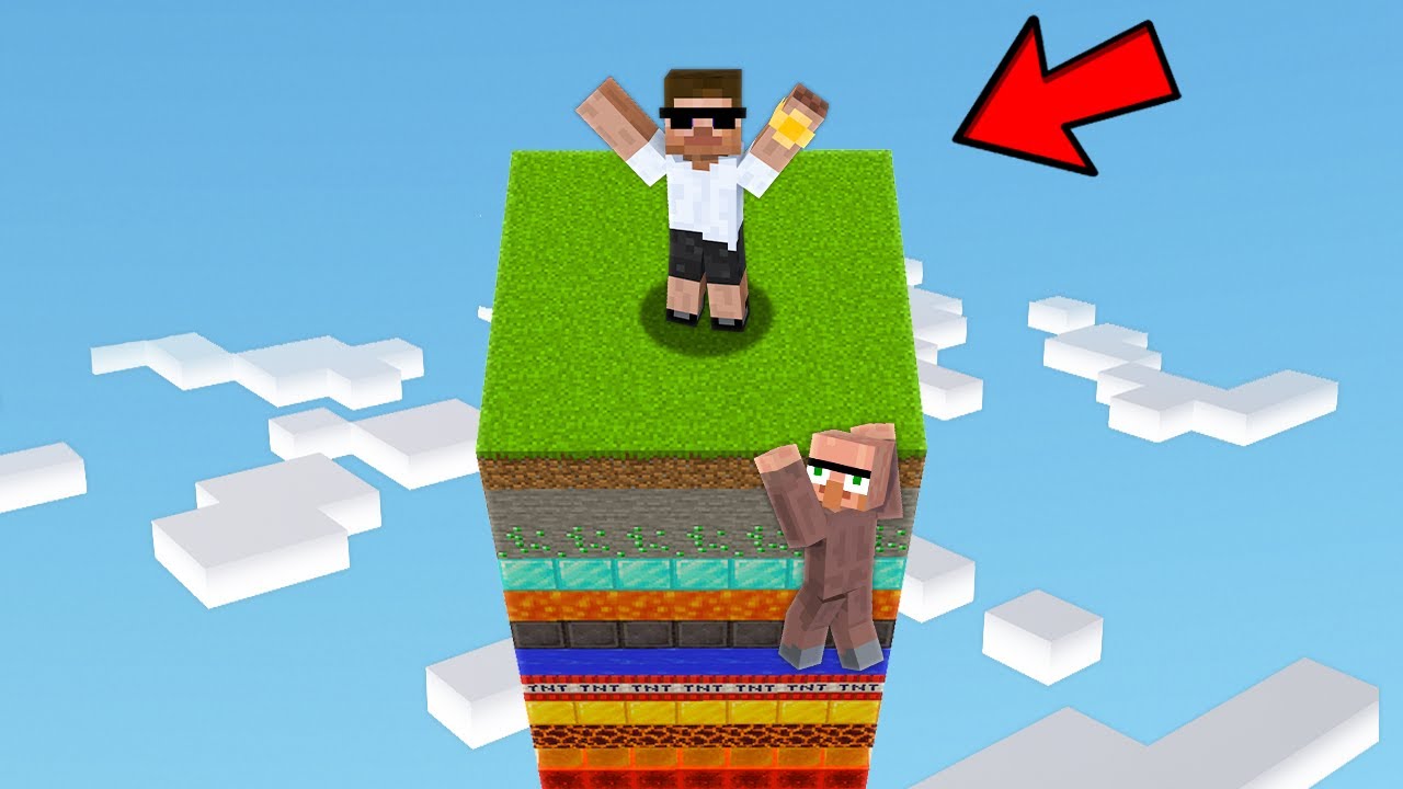 CAN I SURVIVE ON ONE CHUNK WITH DOORBIN IN MINECRAFT !!!!