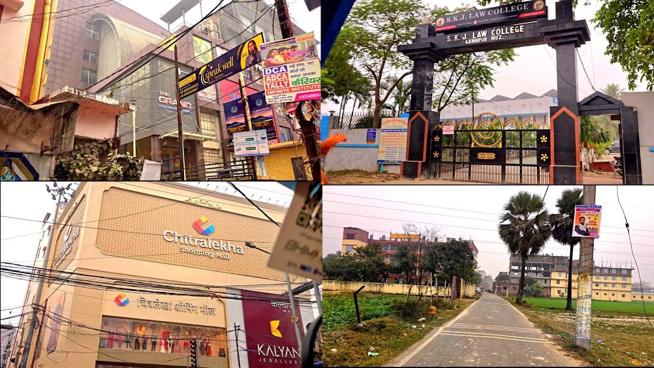 मुजफ्फरपुर Grand mall ,चित्रलेखा मॉल ,S .K .J Law College , शहीद अमोद बीएड कॉलेज सुस्ता का road trip