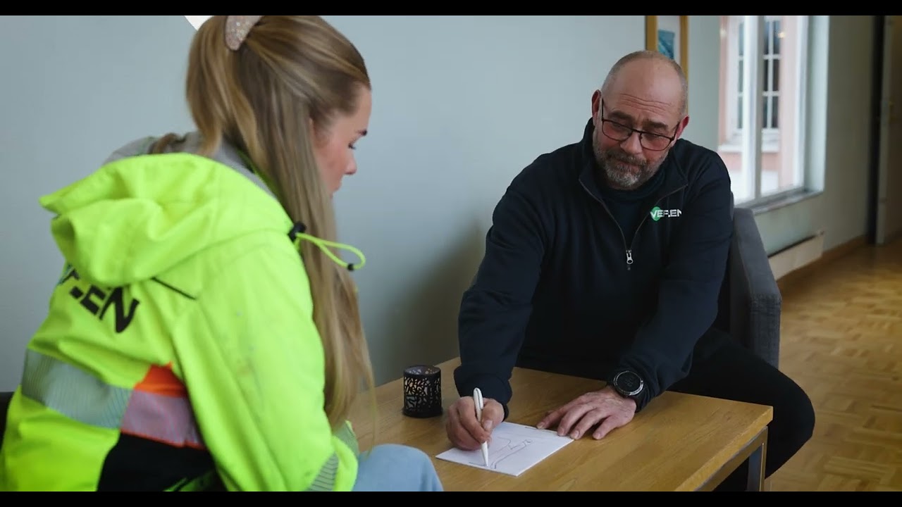 Øystein deler erfaringer som anleggsleder hos Veflen