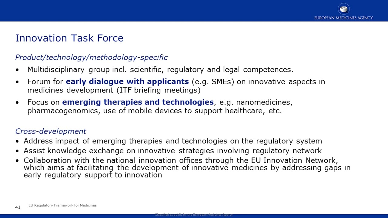 Overview of the European Medicines Agency (EMA), Part 2 of 3