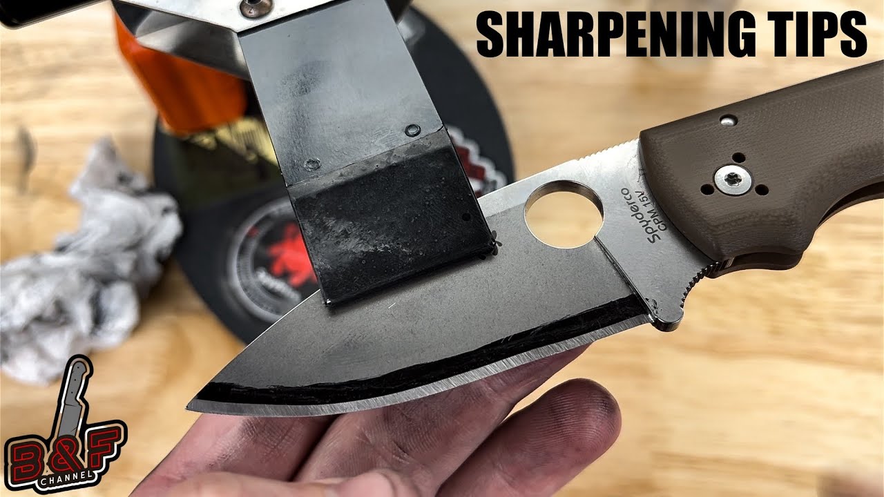 SHARPENING TIPS - REPROFILING SPYDERCO KNIVES AT LOWER ANGLES - TSPROF KADET PRO