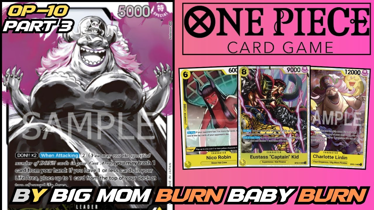 OP-10 Чёрно-жёлтая колода Big Mom Life Burn — One Piece Card Game
