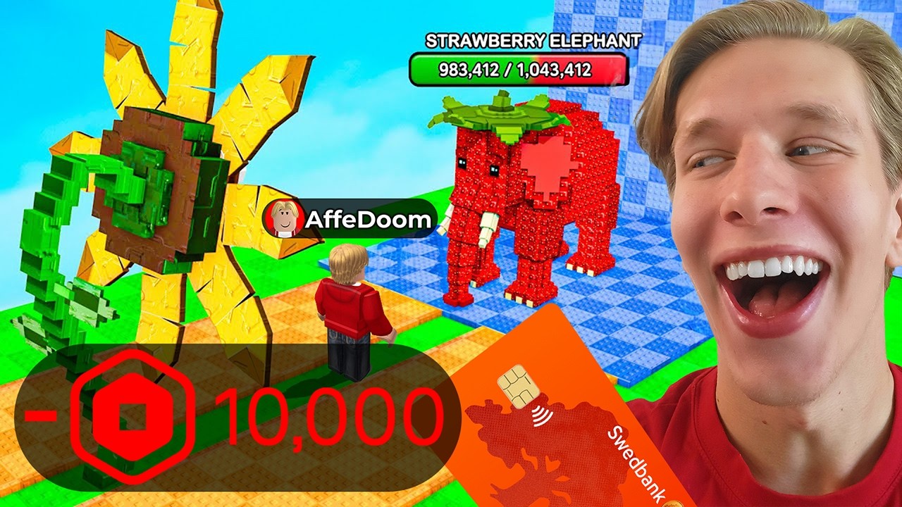 Spenderar 10 000 Robux för att Klara Plants VS Brainrots!