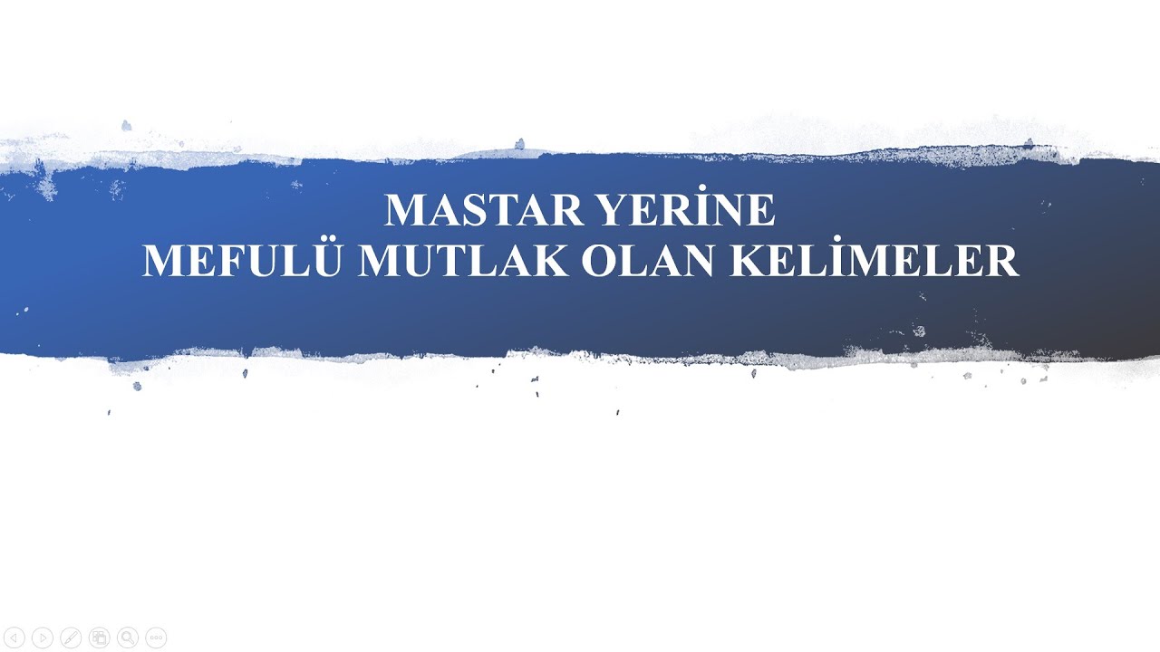 Mef'ûlü Mutlak Mastarın Yerine Geçen Kelimeler