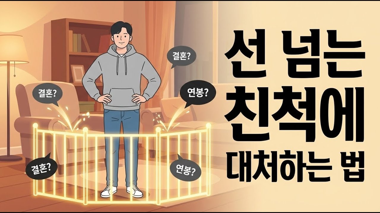 '명절 스트레스 끝'  - 선 넘는 친척을 방어하는 3단계 문장