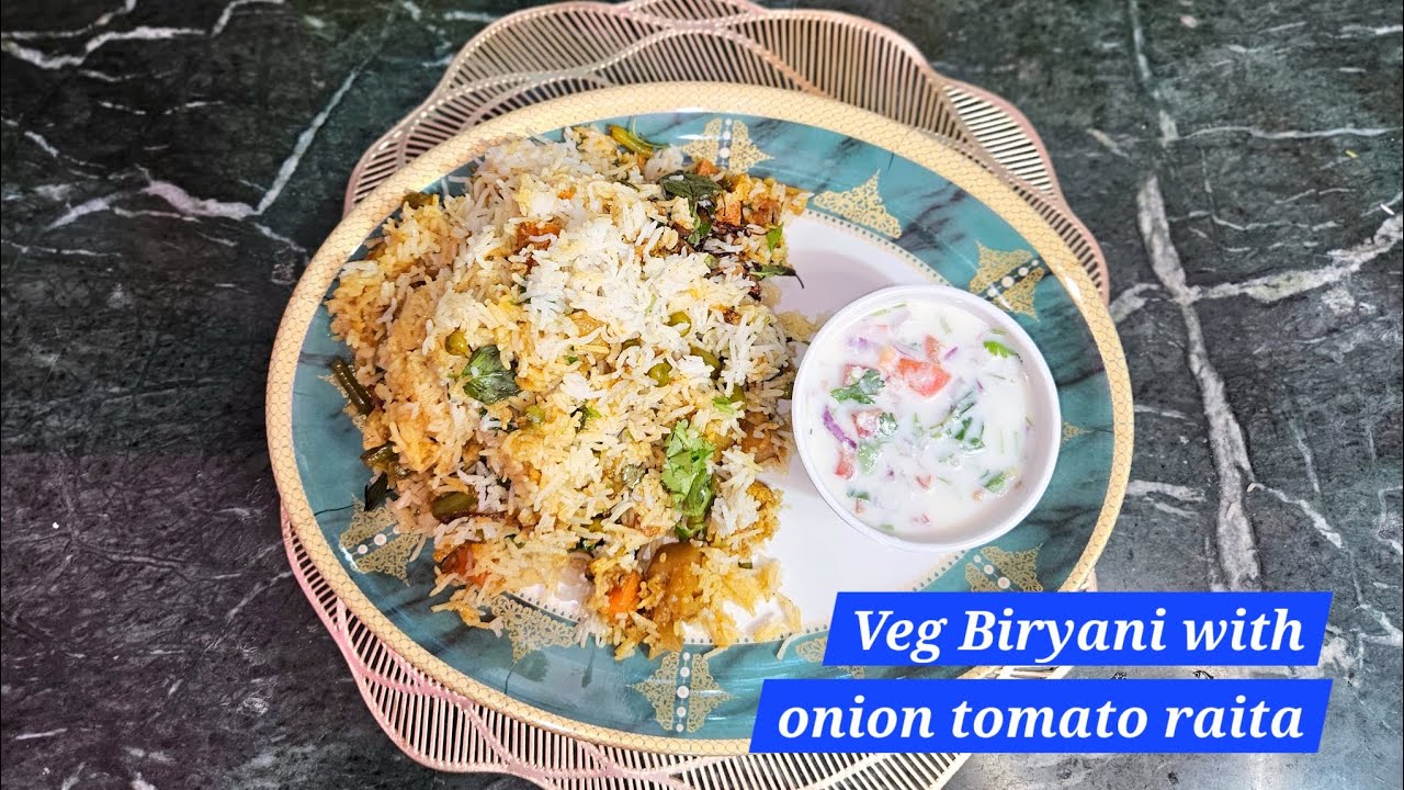 Veg Biryani with Onion Tomato Raita //@GlobalWithOdia