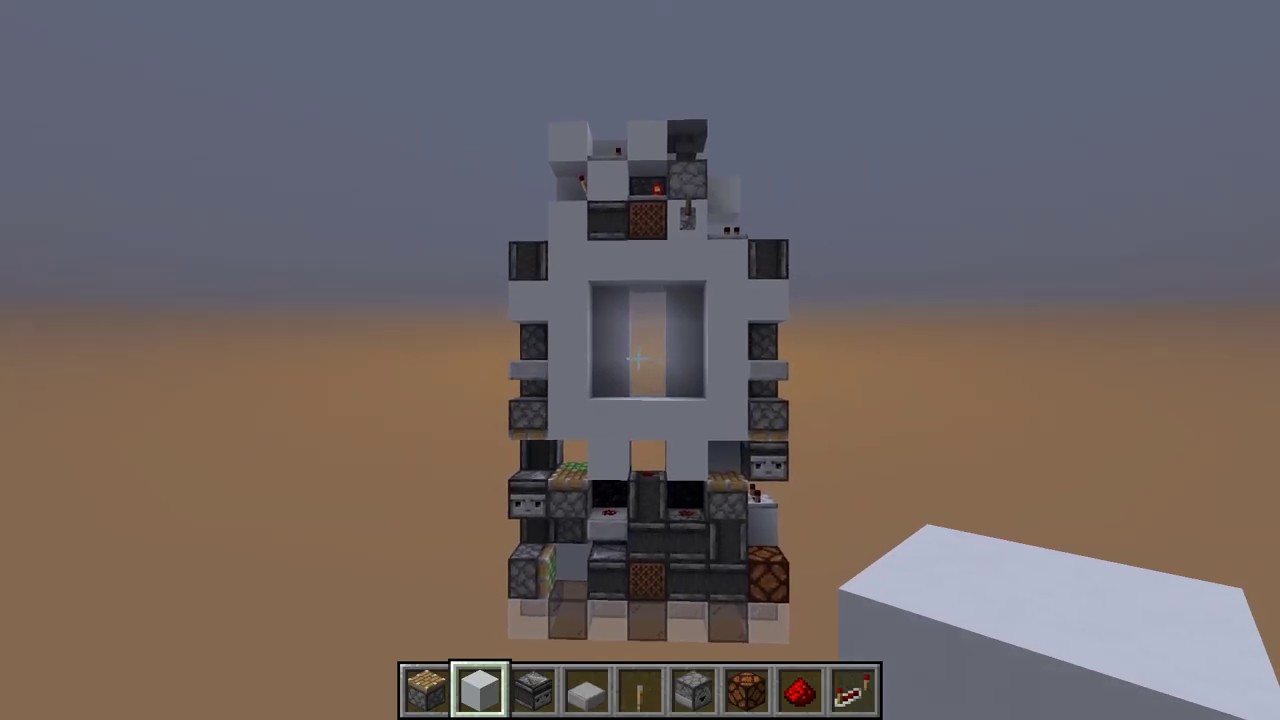 3x3 seamless glass stripe door. Minecraft 1.15.2 tutorial.