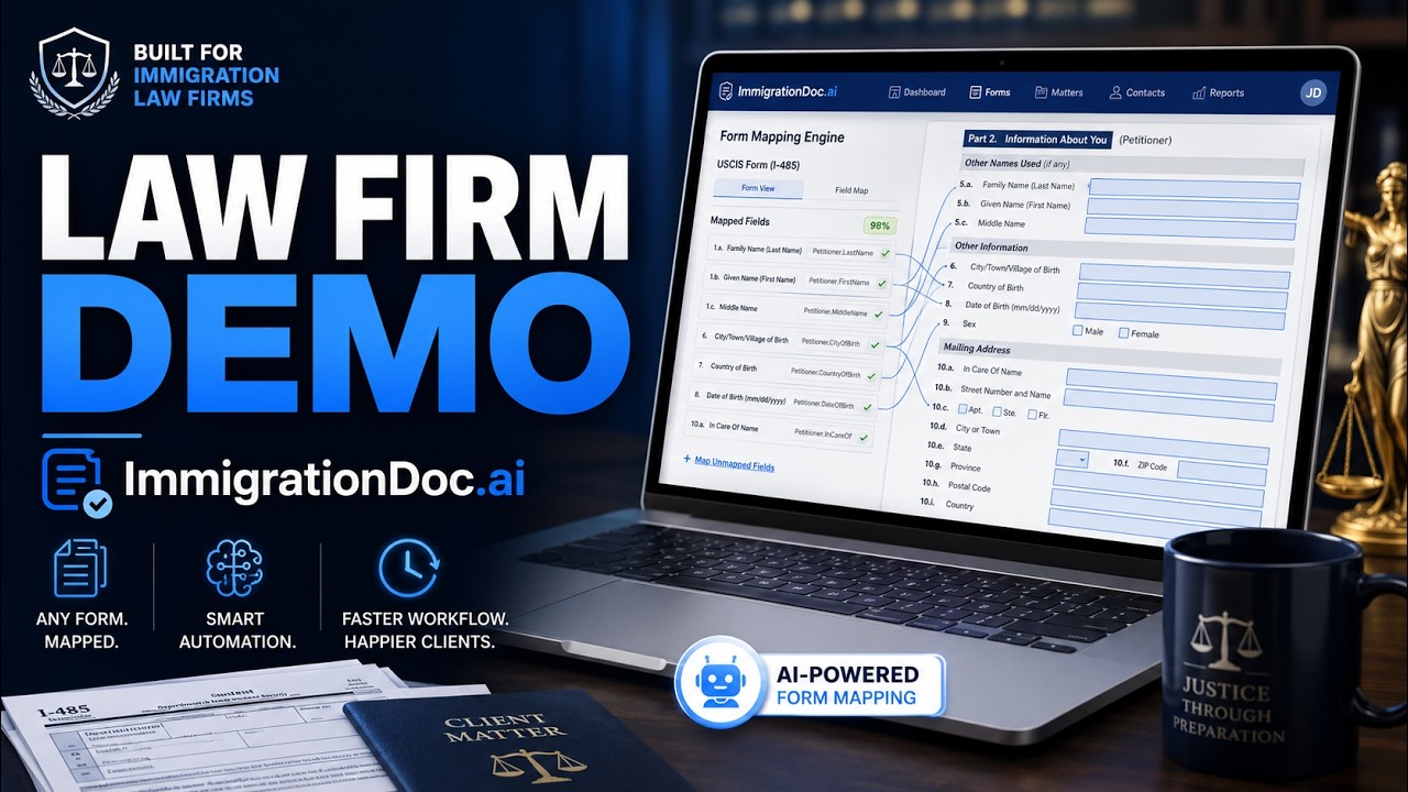 ImmigrationDoc.ai Firm Demo | Immigration Workflow Automation with AI Error Review