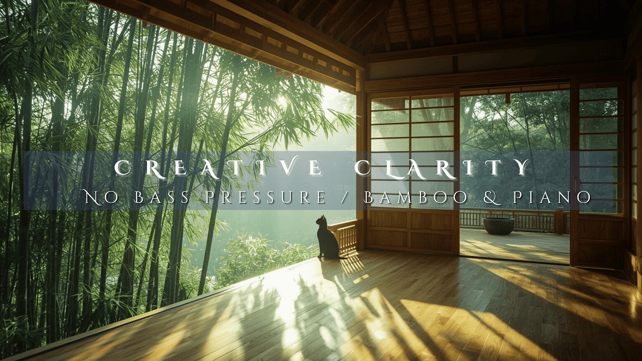 Deep Creative Focus: Morning Piano & Bamboo Rain | Master Carpenter’s Veranda |