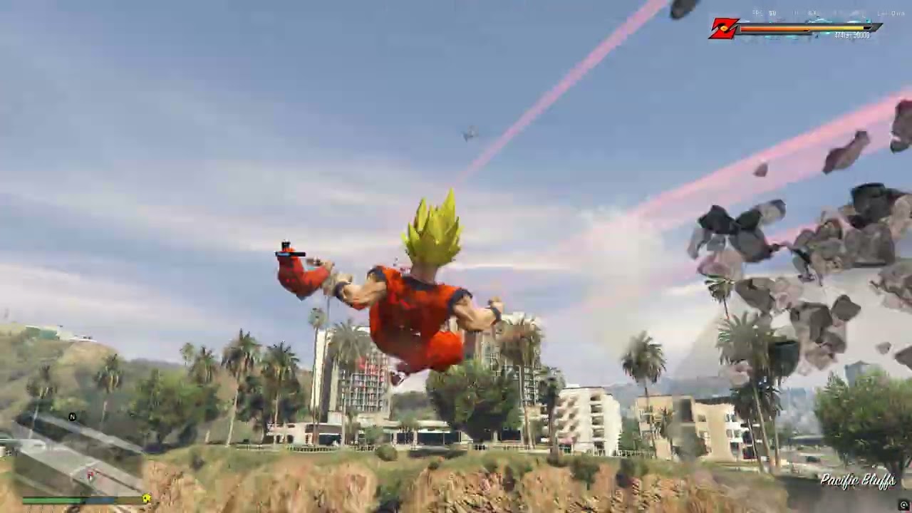 HULK VS GOKU WITH POWER MOD GTA 5 / GAMEPLAY / GTA ONLINE #1