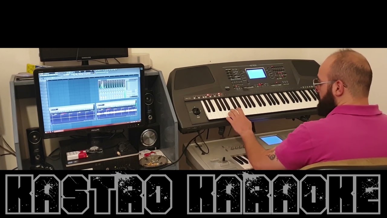 كاريوكي شعبي - كلمات - خمس صبايا - دبكة ولدة - نار - عزف كاسترو حمود