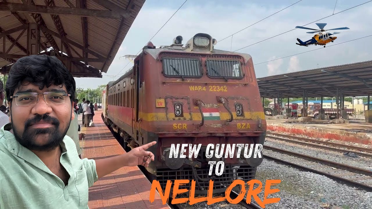 New Guntur ➝ Nellore 🚆 ట్రైన్ జర్నీ ఫుల్ వీడియో