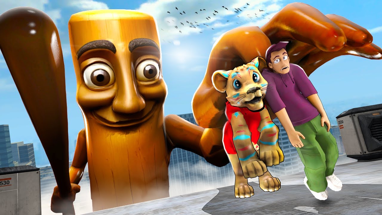 Giant TUNG TUNG TUNG SAHUR takes over city... (Gmod Sandbox)