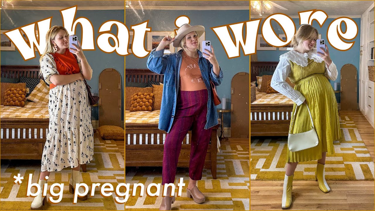 WHAT I WORE THIS WEEK | a week of colorful maternity outfits in my thrifted wardrobe | WELL-LOVED