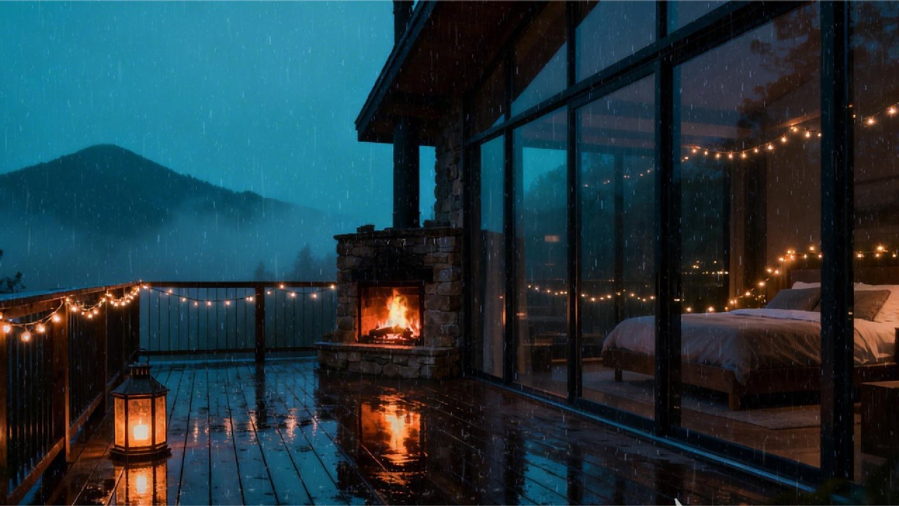 Struggling With Anxiety Distant Thunderstorm on Mountain Cabin Porch