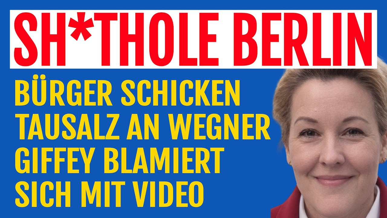 Sh*thole Berlin: B&uuml;rger schicken Tausalz an Kai Wegner - Franziska Giffey blamiert sich mit Video