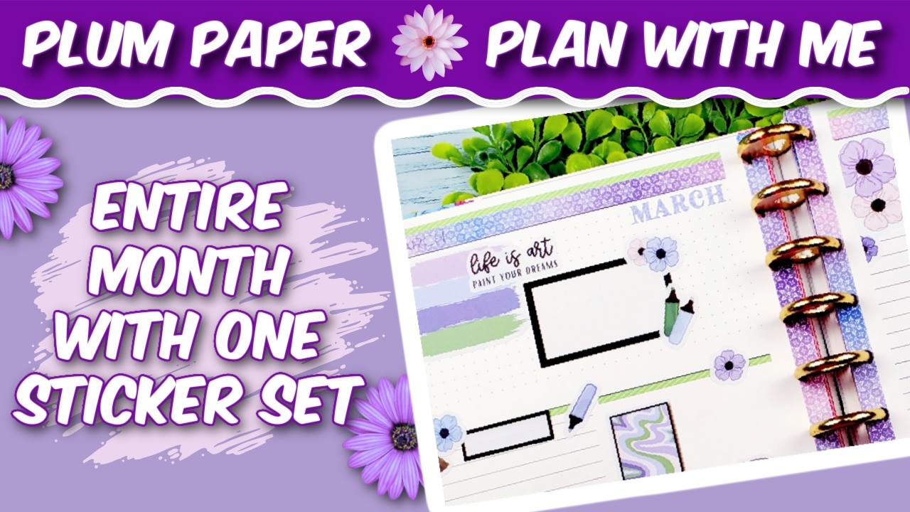 Plan With Me✨ Plum Paper Vertical Priorities Planner March Setup
