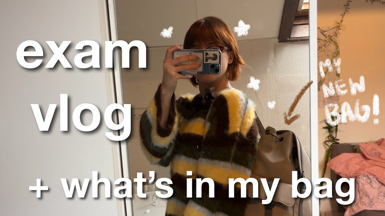 Spend a day with me (exam day version) + what's in my bag (ft. Gaston Luga)