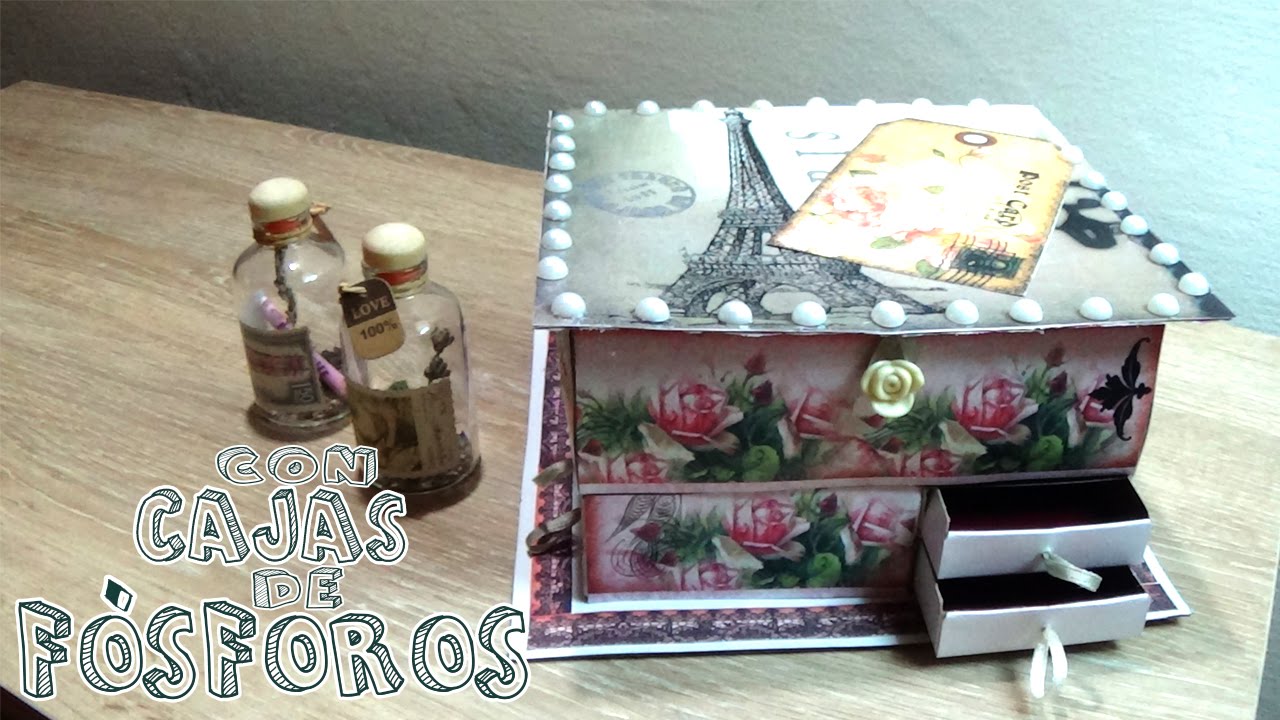 Organizador joyero con cajas de fósforos│Candy Bu