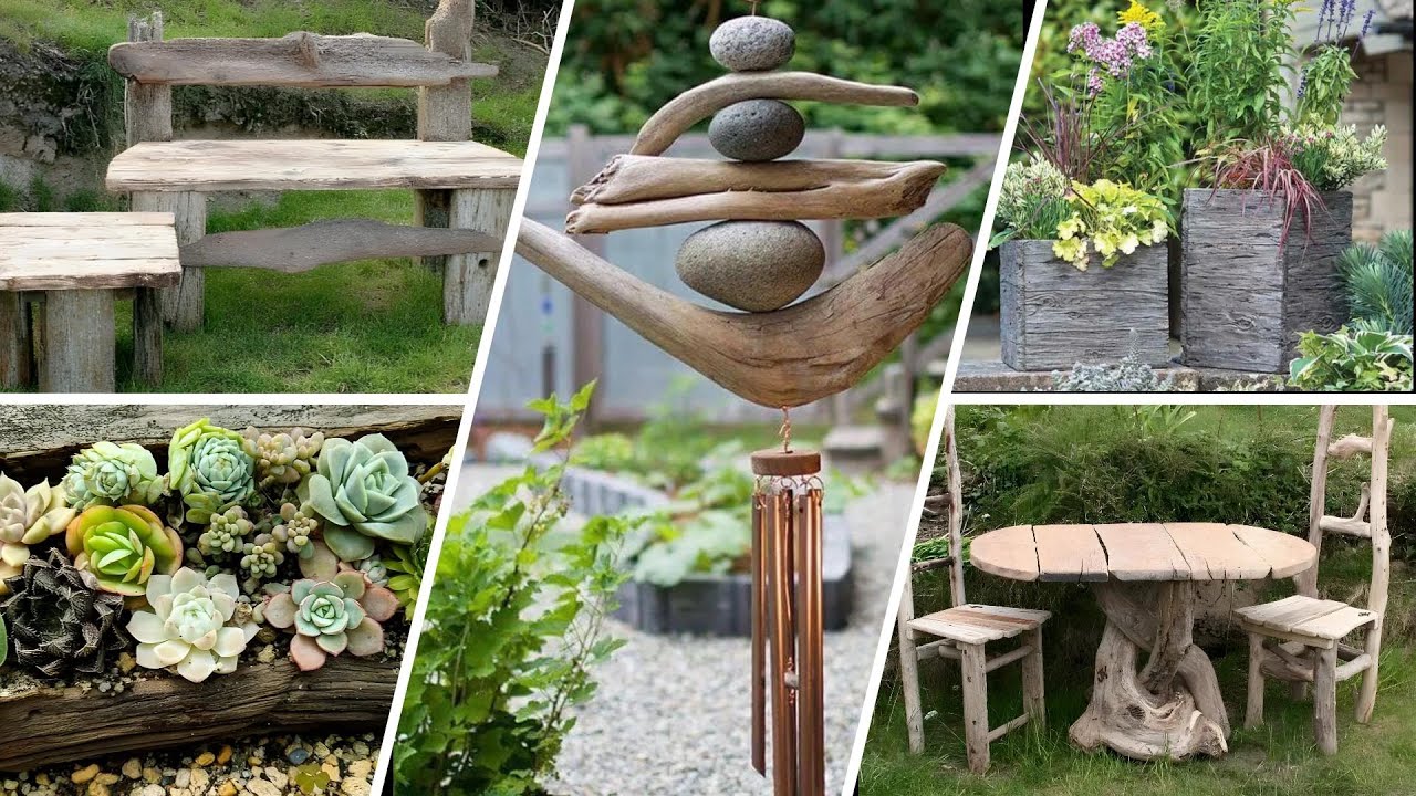 Top 38 Inspiring DIY Driftwood Crafts and Garden Decor Ideas! | Outdoor Decorations