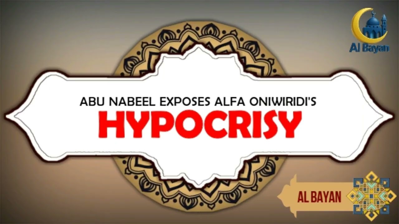 ABU NABEEL EXPOSES ALFA ONIWIRIDI'S HYPOCRISY