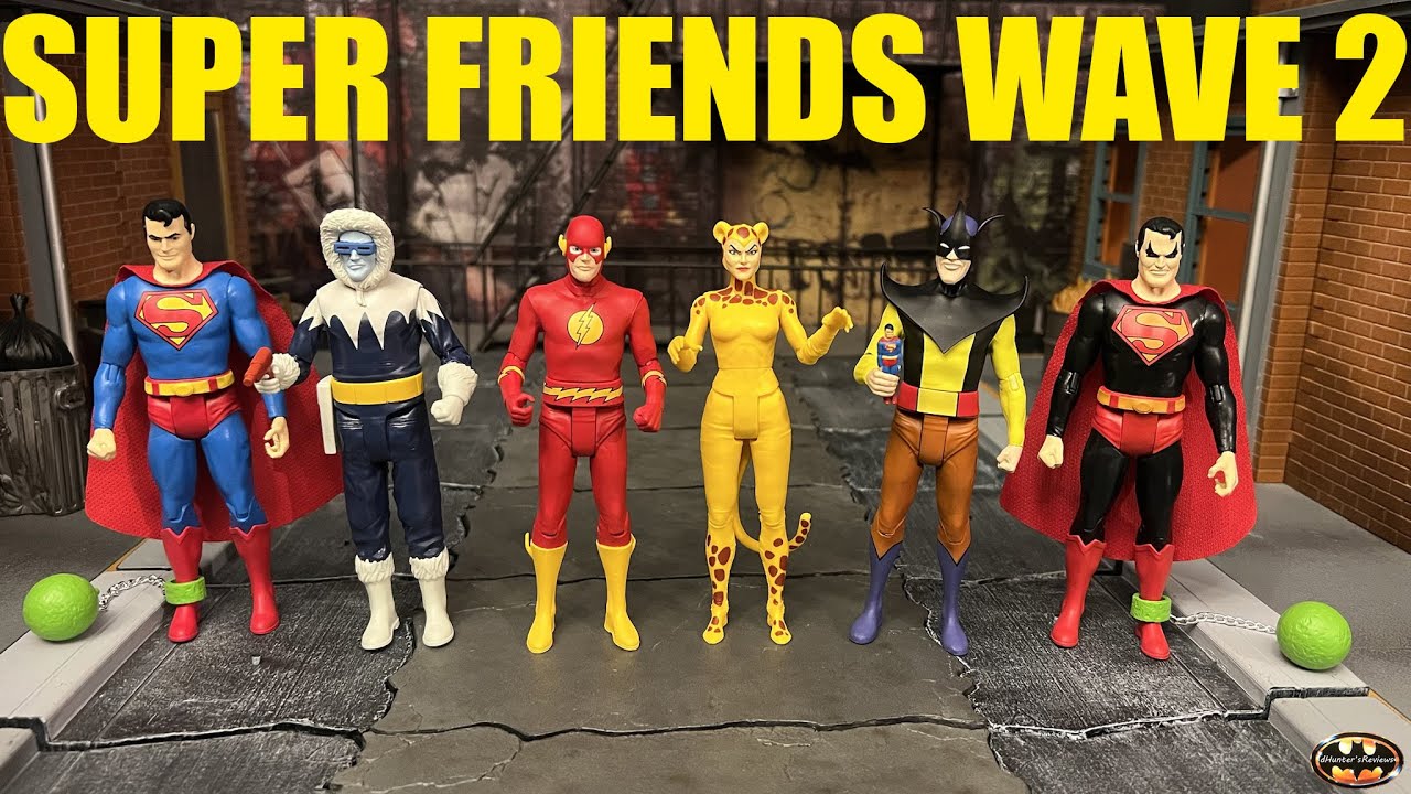 McFarlane Super Friends Wave 2 Evil Superman Flash Captain Cold Toyman Cheetah Action Figure Review