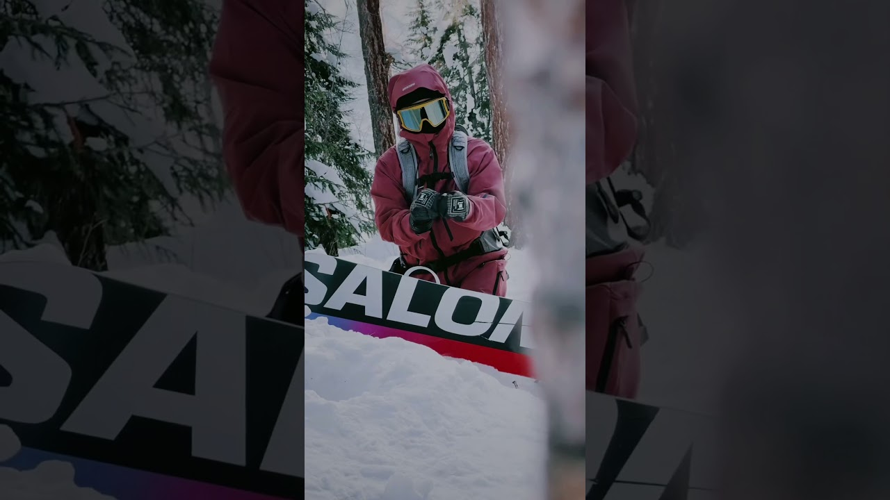 Try on our POMT 3L Raspberry Red Shell Jacket for the fresh powder #pomt #snowears #snowboard