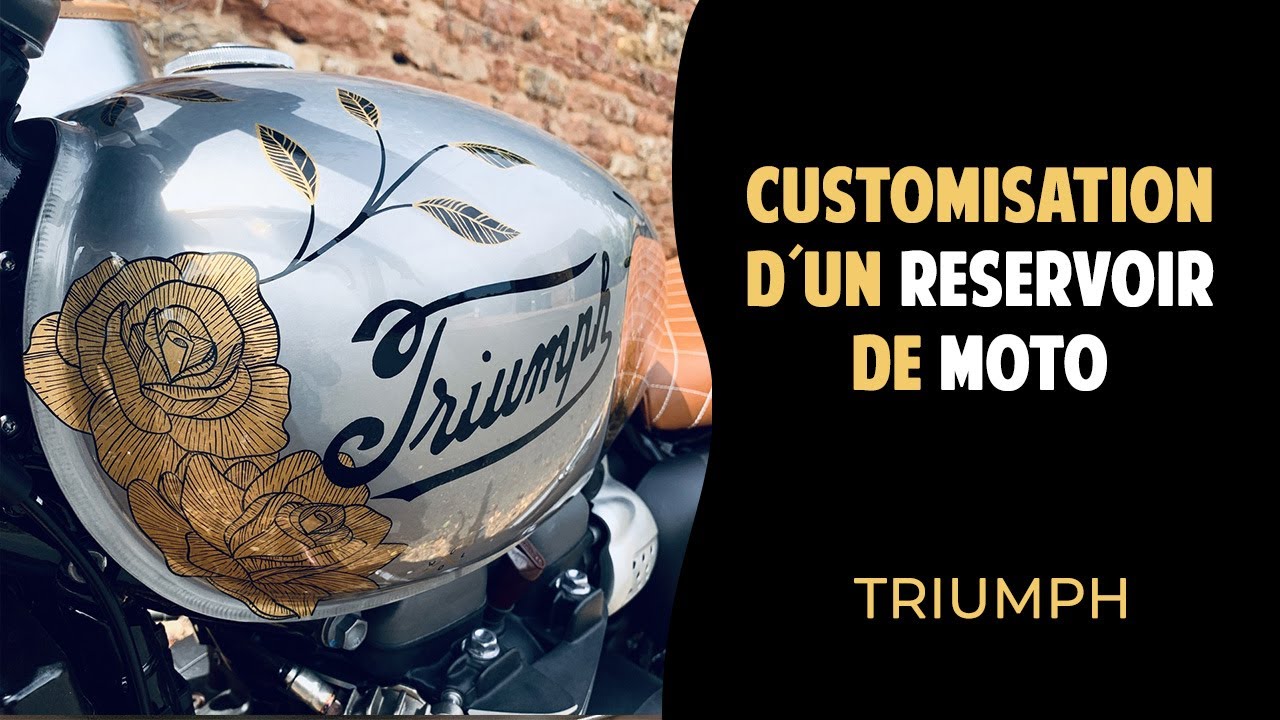 Customisation d'un réservoir de moto Triumph Street Twin