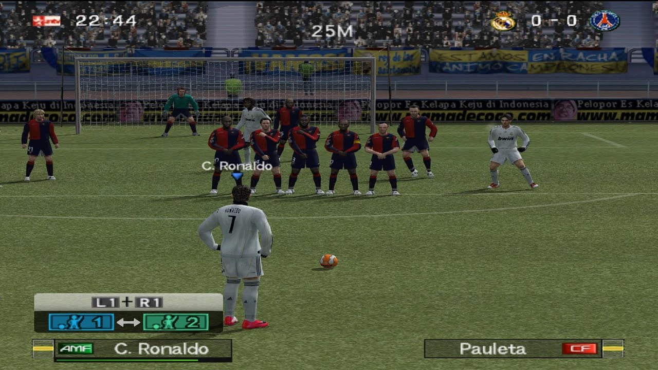 Winning eleven 10 Real Madrid vs PSG Gameplay 4K 60Fps HD - Ps2