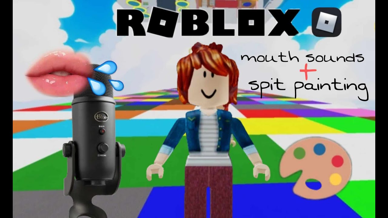 ASMR✨ Mouth sounds 👄💦+ Spit painting 🎨💦 | ROBLOX