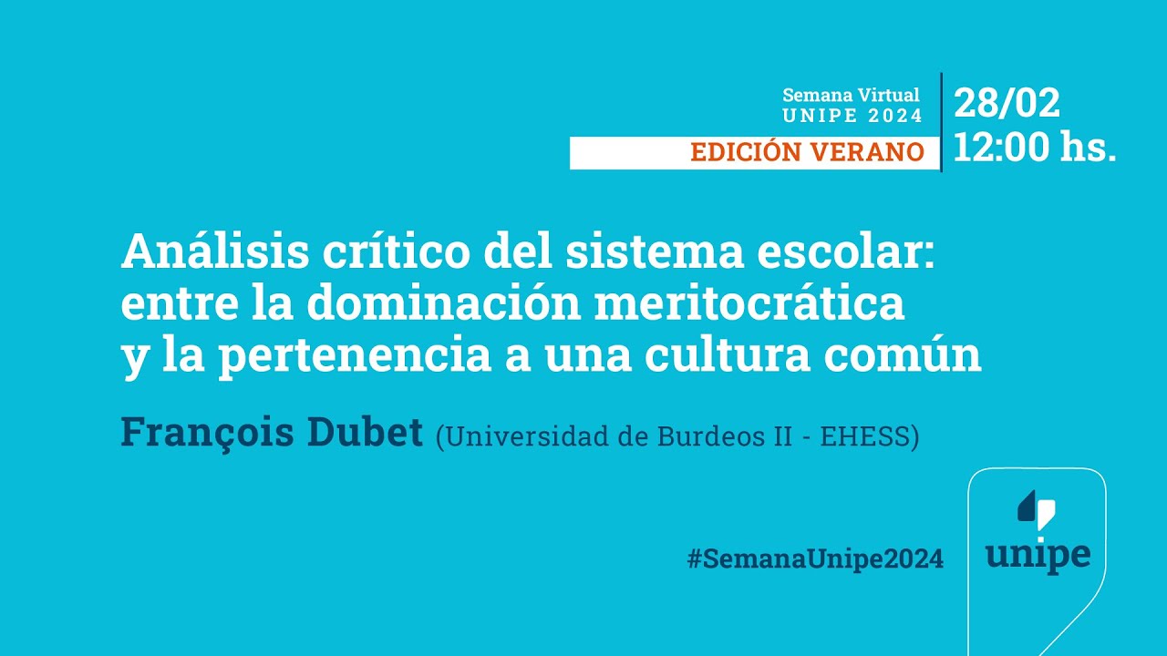 Análisis crítico del sistema escolar | François Dubet
