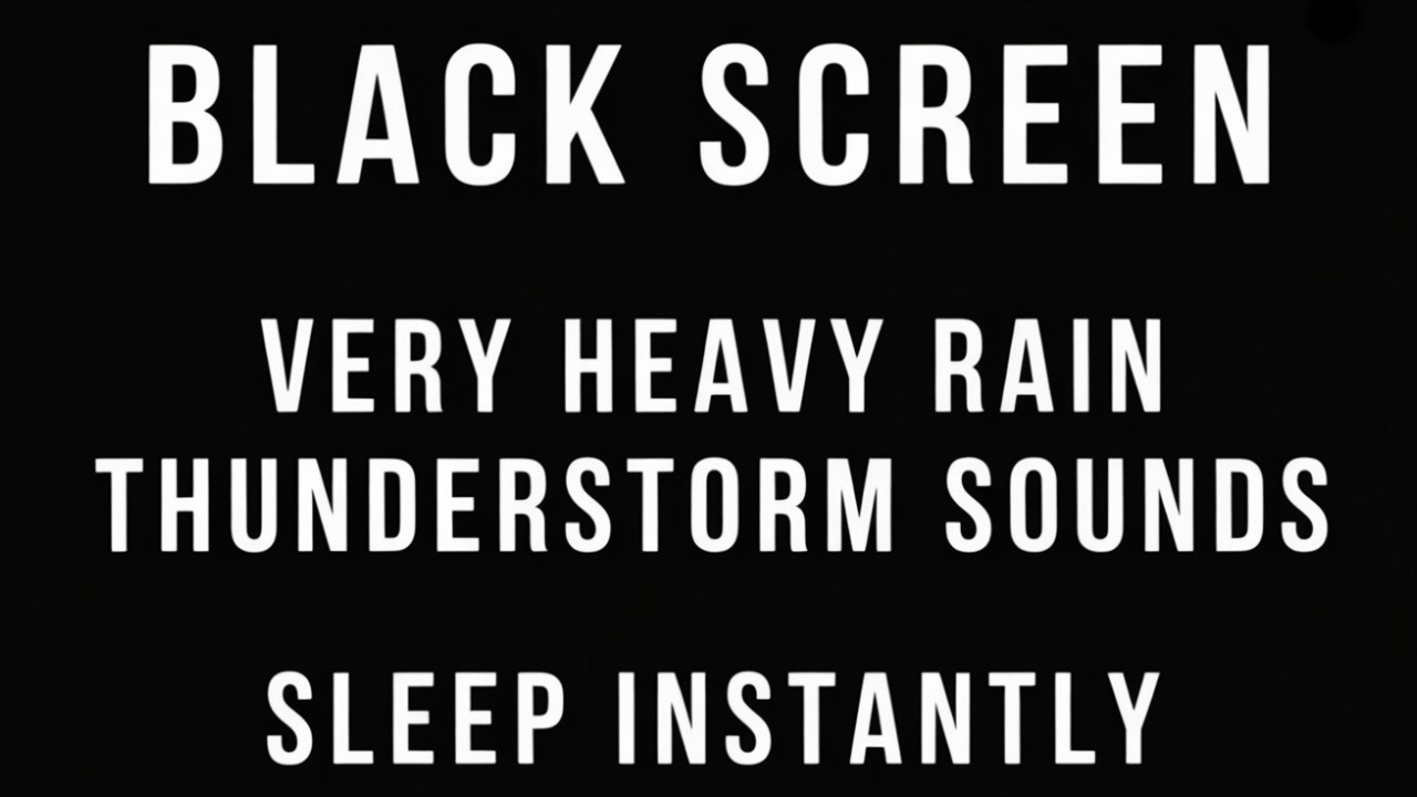 Thunderstorm Sounds for Sleeping | 12 Hours Black Screen 26