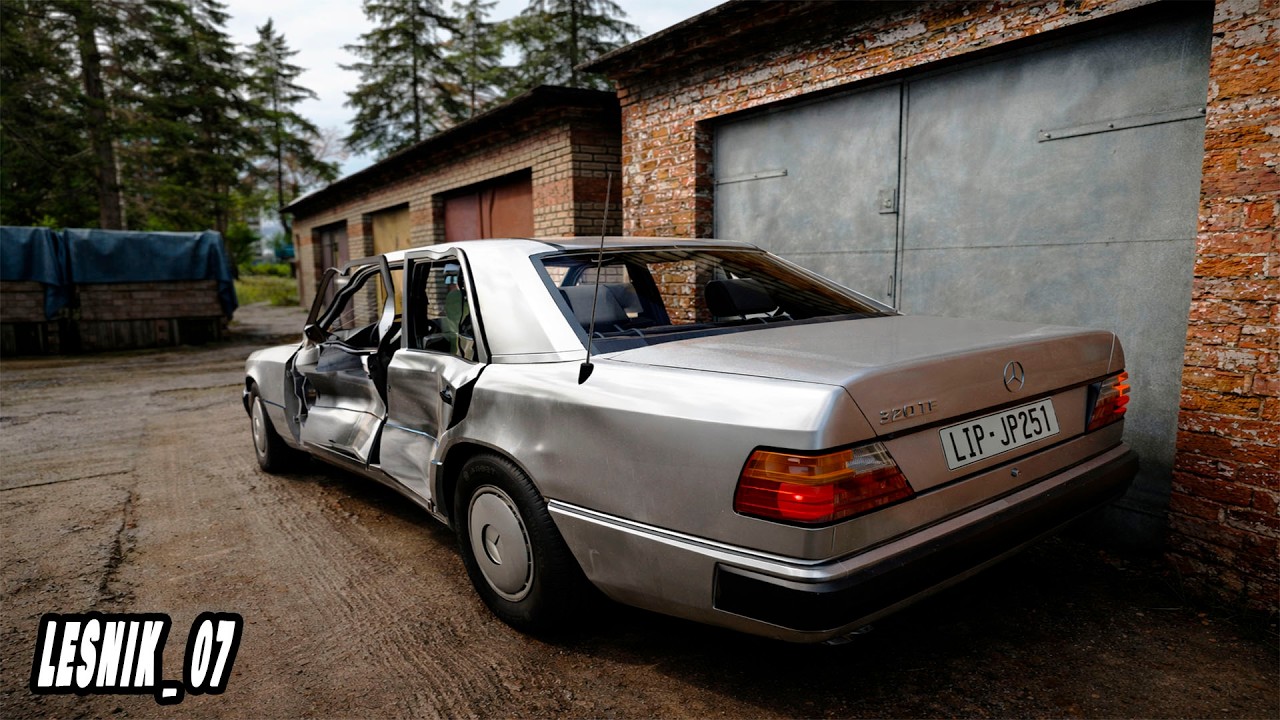 I bought a Mercedes W124 after an accident - BeamNG.Drive