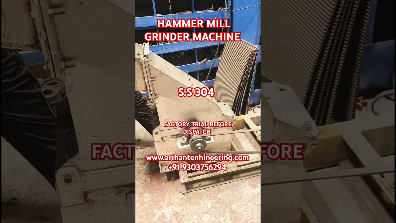 HAMMER MILL GRINDER MACHINE,S.S 304 HAMMER MILL,CRUSHER,MINERAL GRINDER,PEST MACHINE,#machine #india