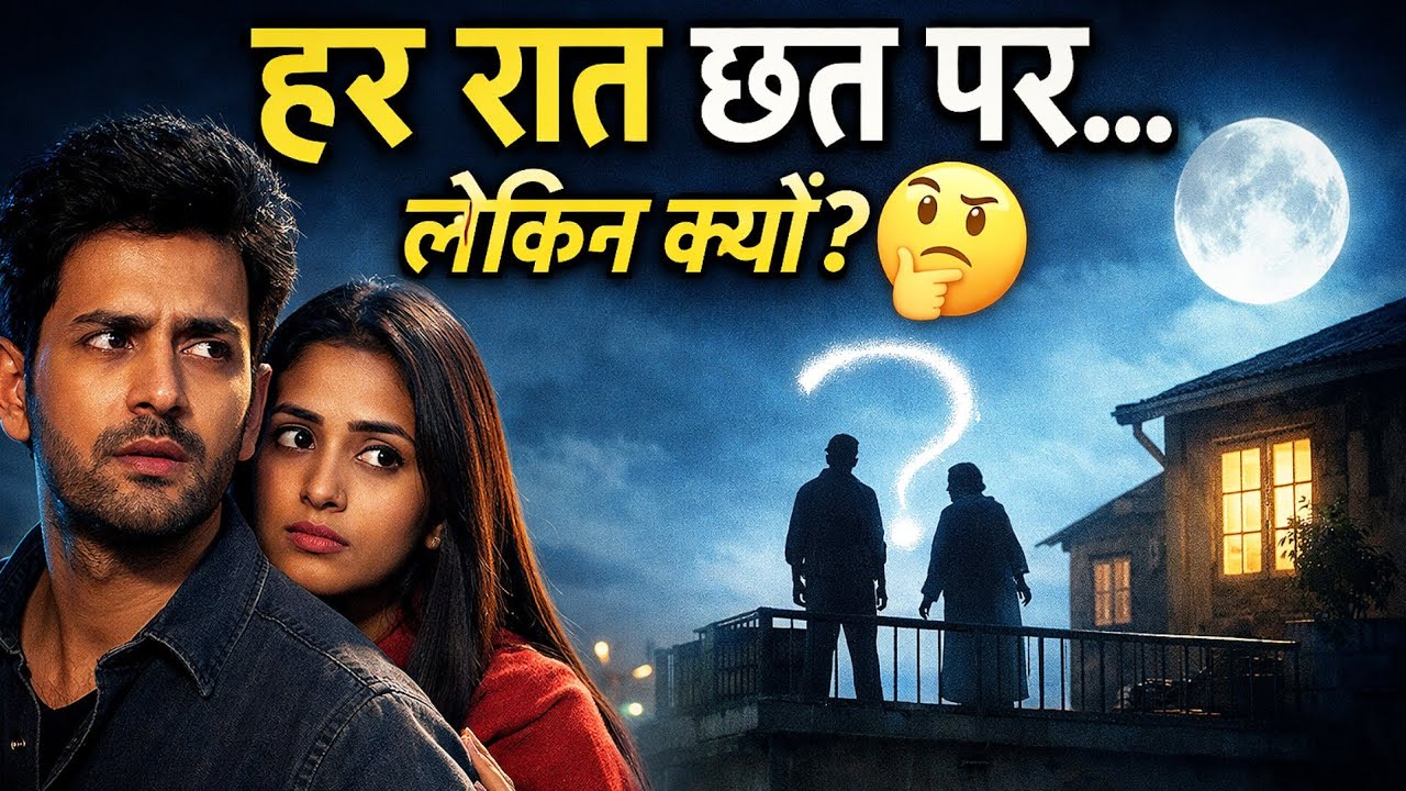हर रात छत पर जाती थी… लेकिन क्यों? 😨  #emotionalstory#viral#trending #story#love#couple#hindistories