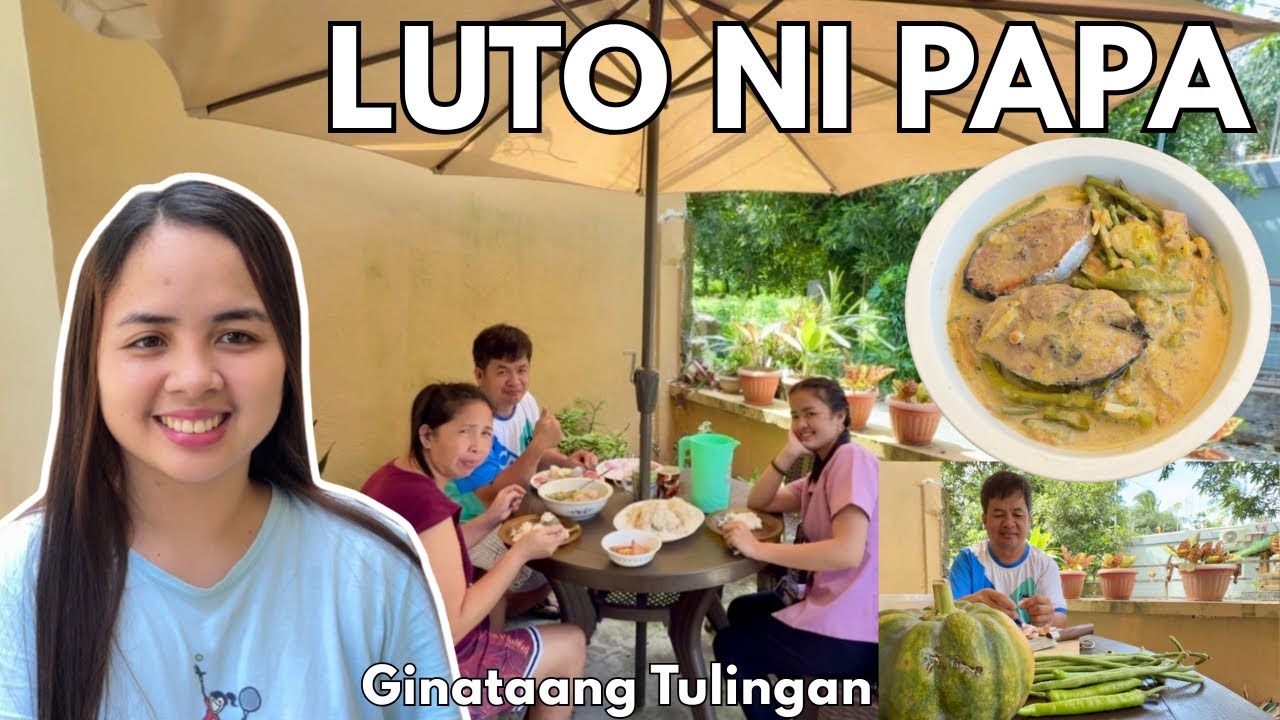 LUNCH SA AMING GARDEN | GINATAANG TULINGAN WITH KALABASA AT SITAW | LUTO NI PAPA 🥰