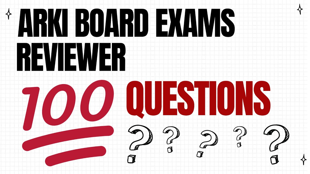 Arki Board Exam Review | 100 Questions ALE Reviewer