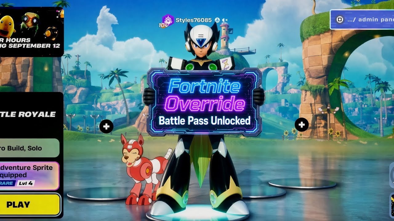 UNLOCKING THE ENTIRE Fortnite Override Battle Pass