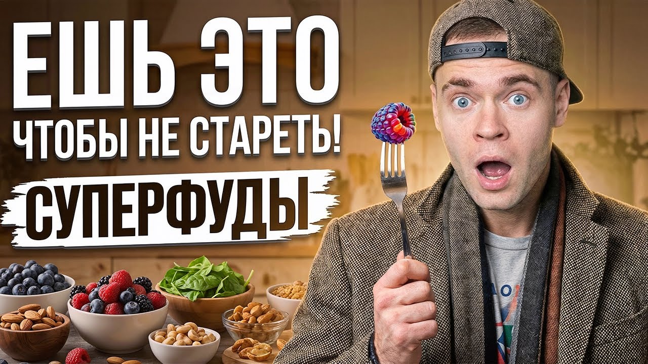 ЭТИ ПРОДУКТЫ СОХРАНЯЮТ МОЛОДОСТЬ!! Не ешь еду которая СТАРИТ!