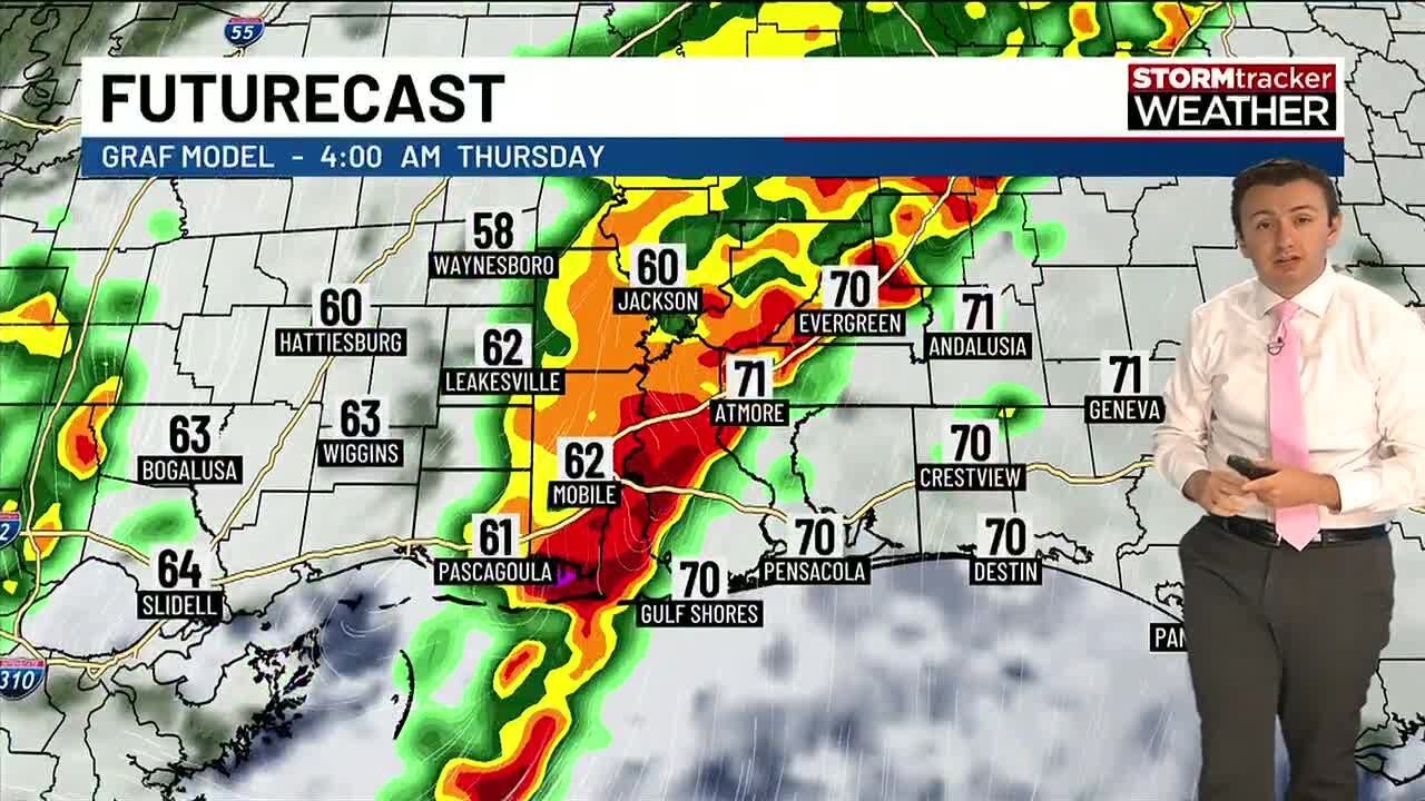 Warm and quiet through Wednesday, storms possible early Thursday morning