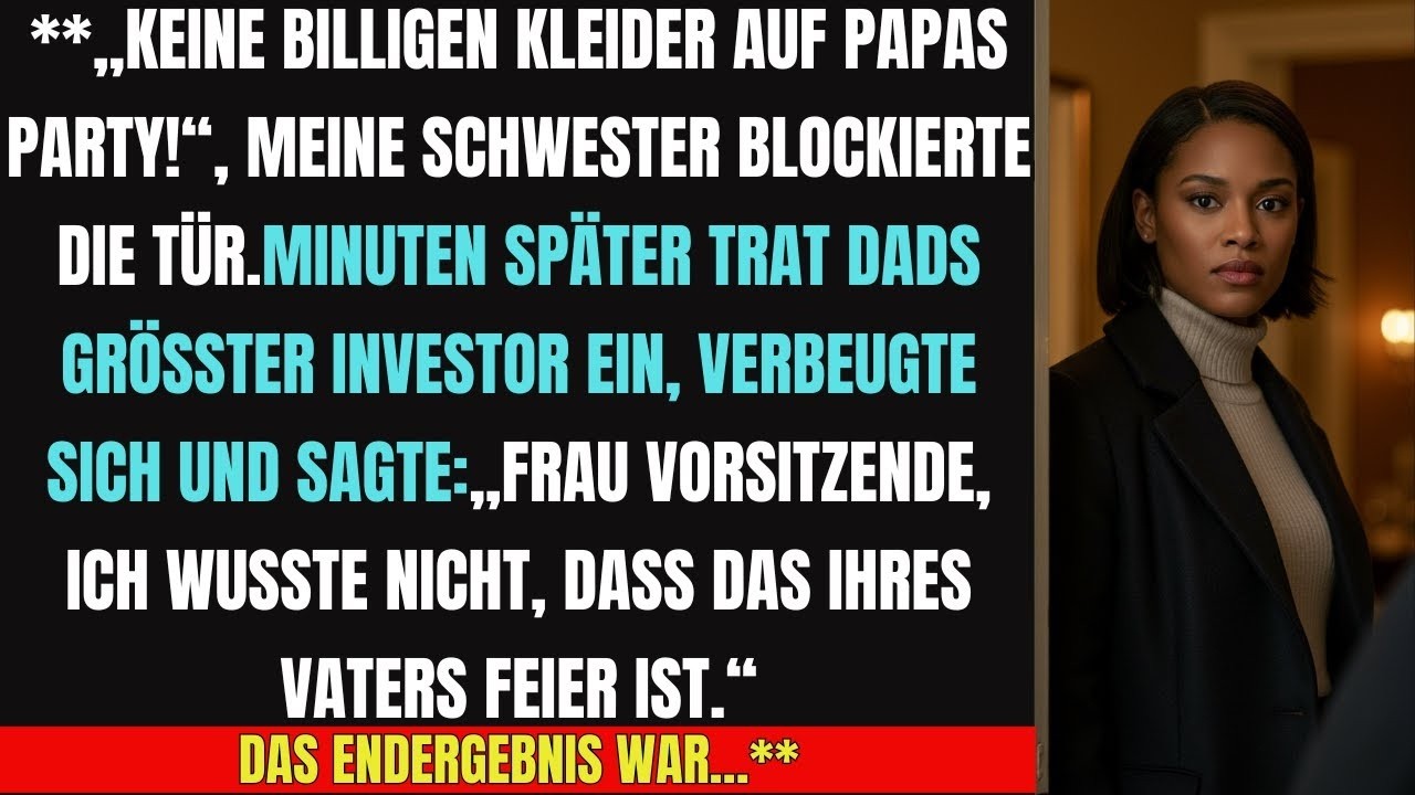 „KEINE BILLIGEN KLEIDER AUF PAPAS PARTY!“ – Doch Minuten später passierte das UNFASSBARE