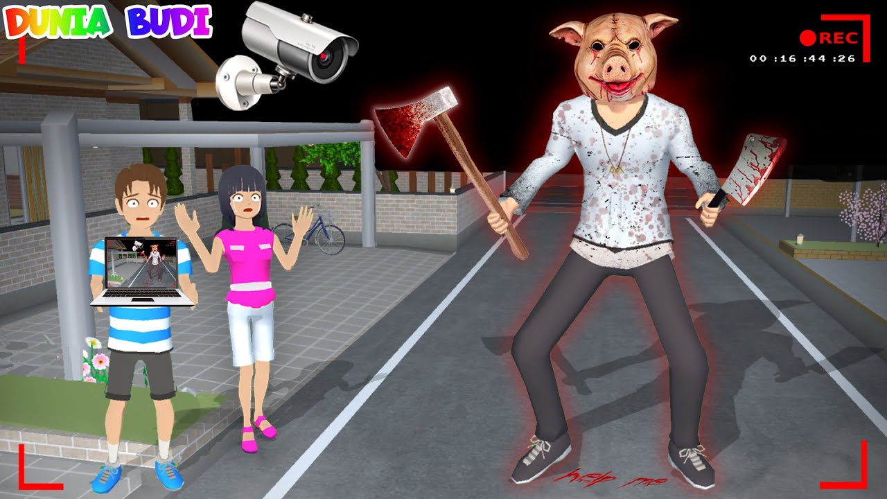Yuta Mio Panik Cctv Merekam Manusia Kepala Babi Datang Di Rumah | Sakura School Simulator