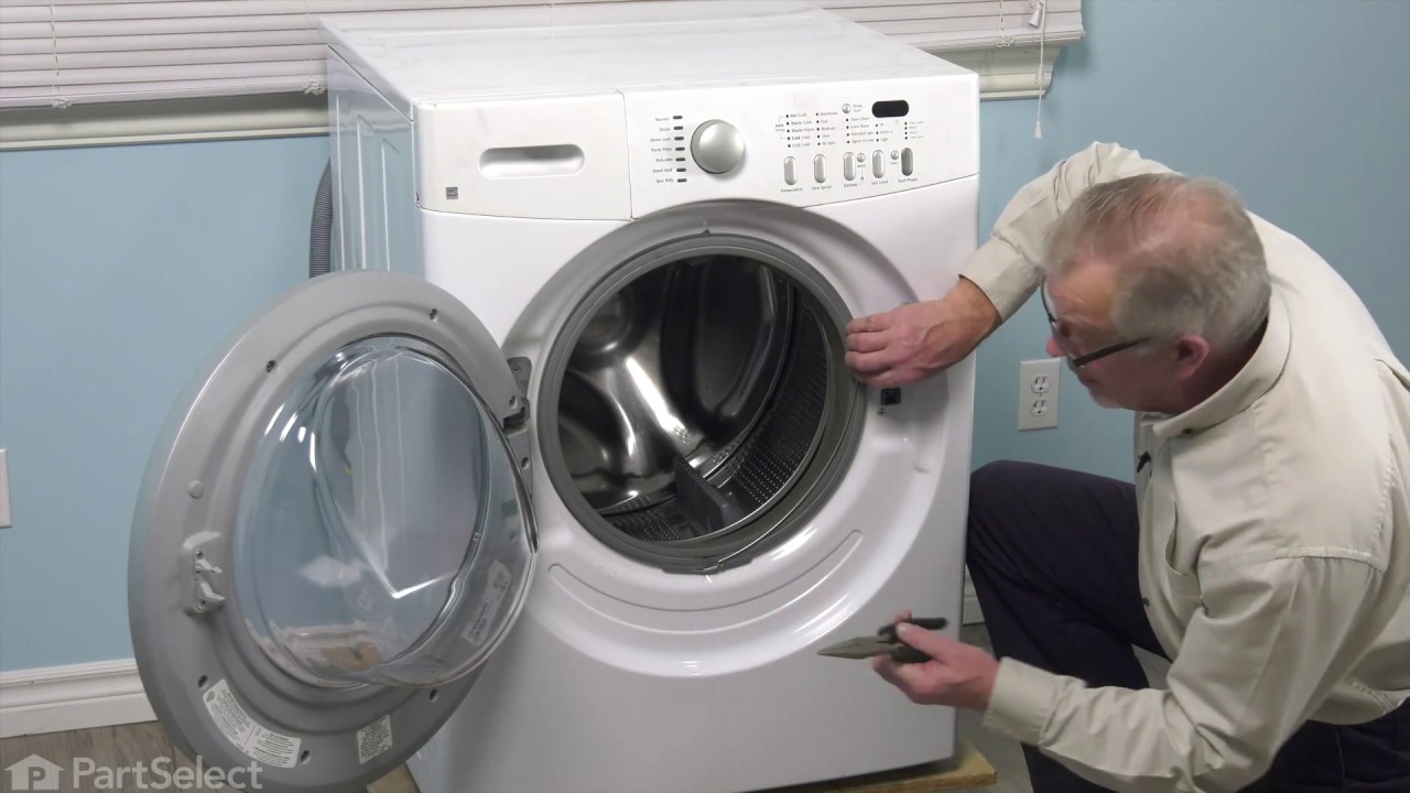 Ремонт стиральной машины Frigidaire — как заменить дверной замок и переключатель (Frigidaire № 13...