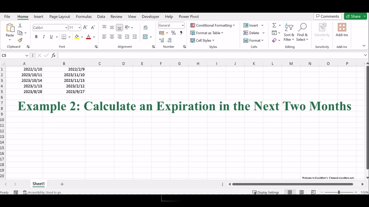 How to Calculate Expiration Dates in Microsoft Excel