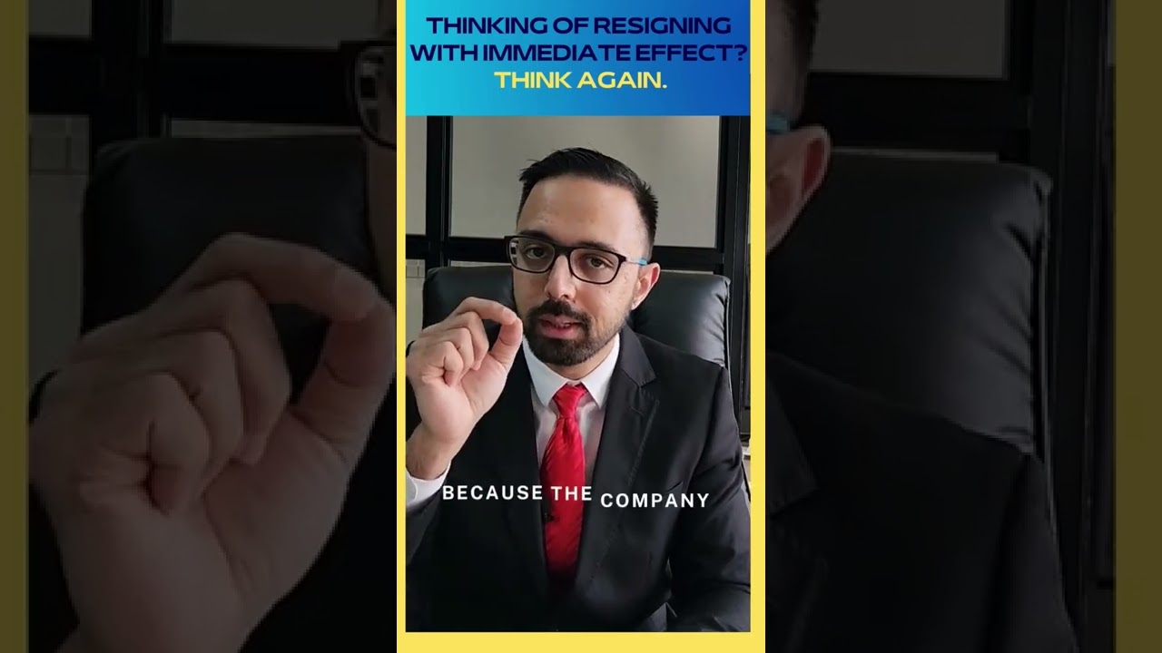 Thinking Of Resigning With Immediate Effect? Think Again #labourlawyer #resigning #southafrica