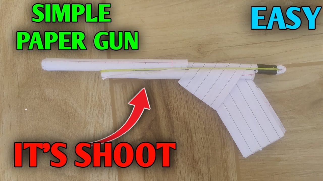 How to make a working pistol | How to make paper gun that shoots 😱 | Simple Paper Gun |Origami gun |