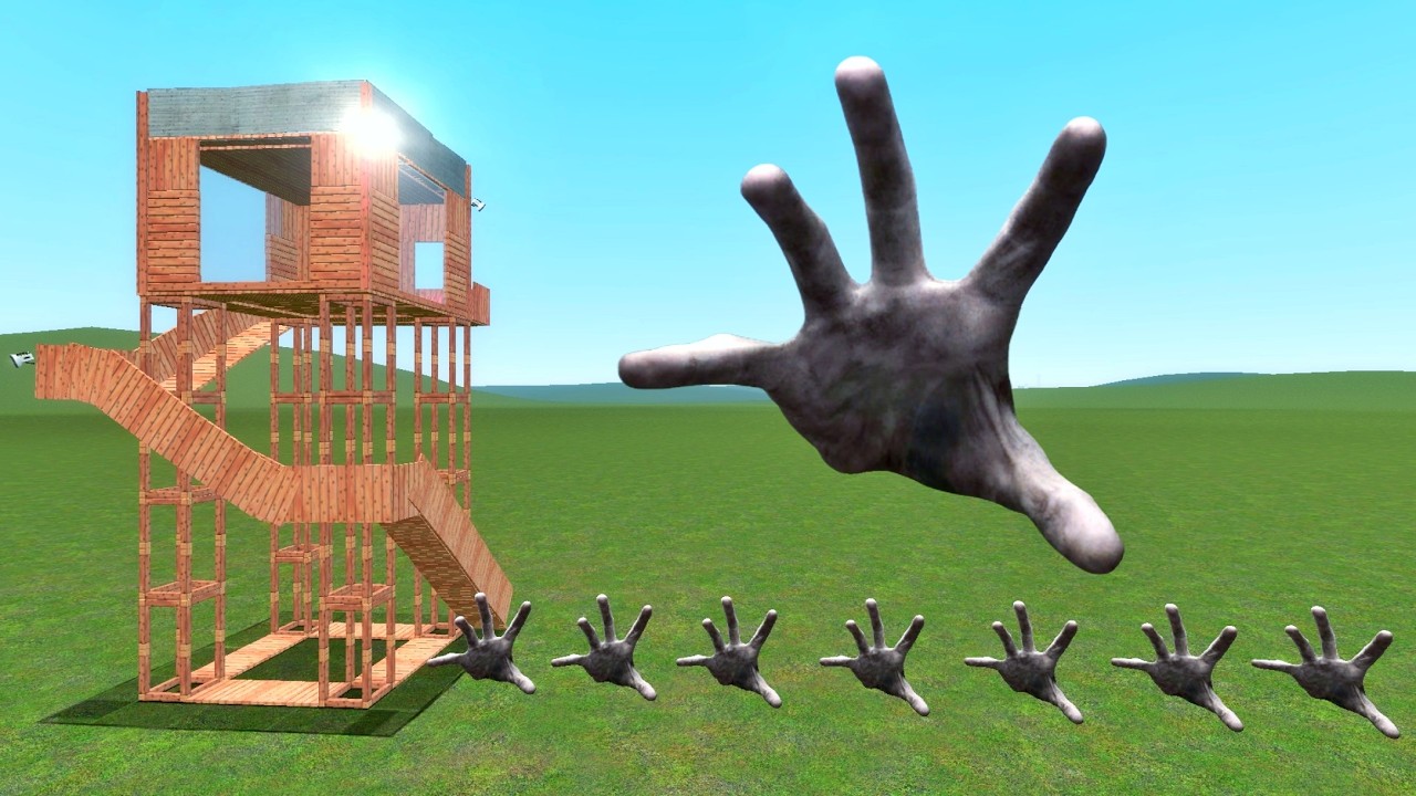 Scary Hand Nextbot Vs Towers In Garry's Mod