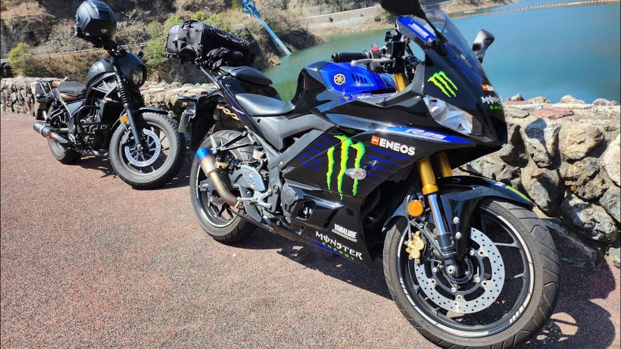 有間ダムへ走行動画〜排気音•前後カメラ【YZF-R25】【Rebel250】