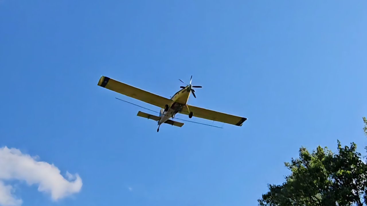 Crop Duster flying overhead