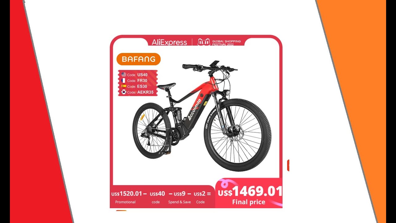 Accolmile Electric Bicycle 27.5 29 Inch - Lithium Battery